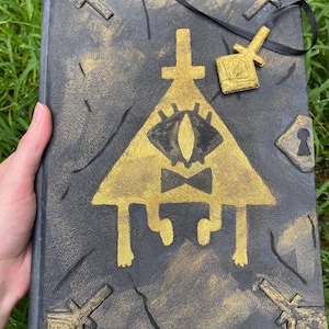 PIEZAS IMPRESAS EN 3D SOLAMENTE Bill Cipher Gravity Falls Libro de Bill Esquinas inspiradas para decoración Cosplay y cuadernos de bocetos Bill Schiffer
