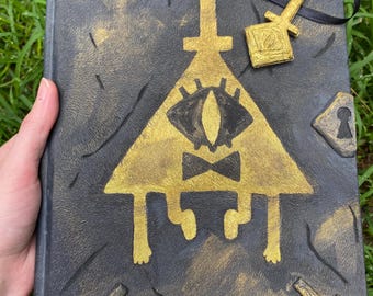 PIEZAS IMPRESAS EN 3D SOLAMENTE Bill Cipher Gravity Falls Libro de Bill Esquinas inspiradas para decoración Cosplay y cuadernos de bocetos Bill Schiffer