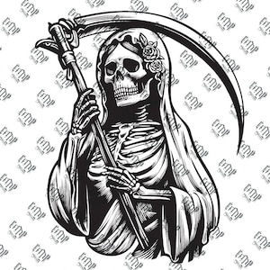 SVG, santa muerte, esqueleto png, cut file cricut, digital files svg, holy death pdf, saint of death