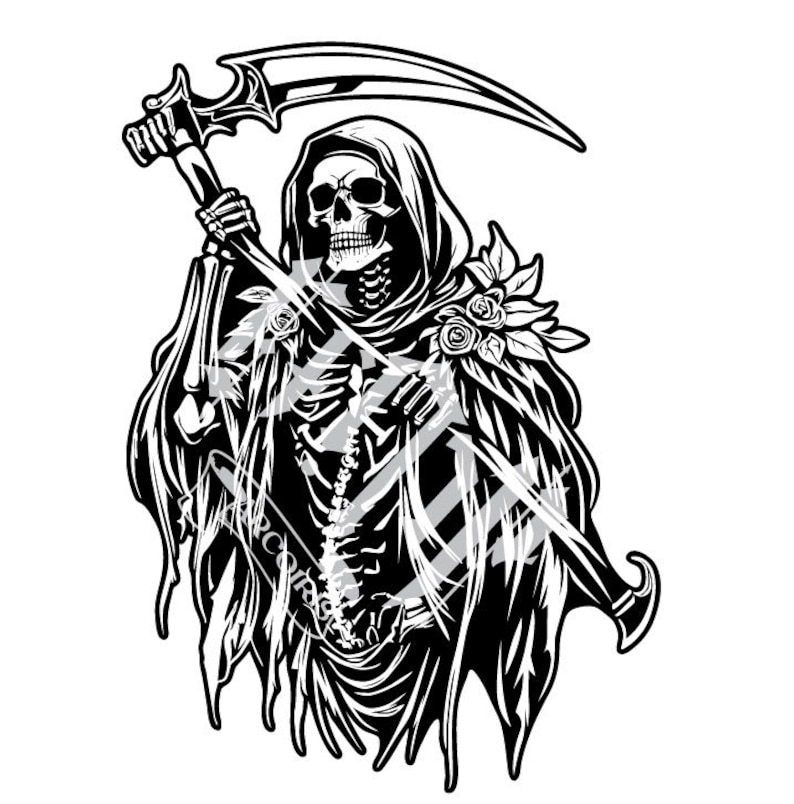 SVG Santa Muerte, Holy Death PNG, Image for Sublimation, Screen