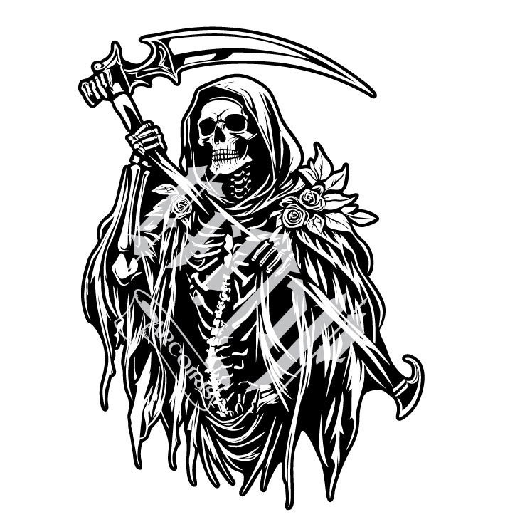 SVG Santa Muerte, Holy Death PNG, Image for Sublimation, Screen Printing, Cricut, Silhouette, Pdf, Eps - Etsy
