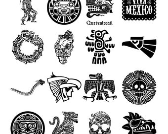 Aztec svg, premium Bundle, collection, Aztec vectors, no automatic stroke, cricut, silhouette, SVG cut file