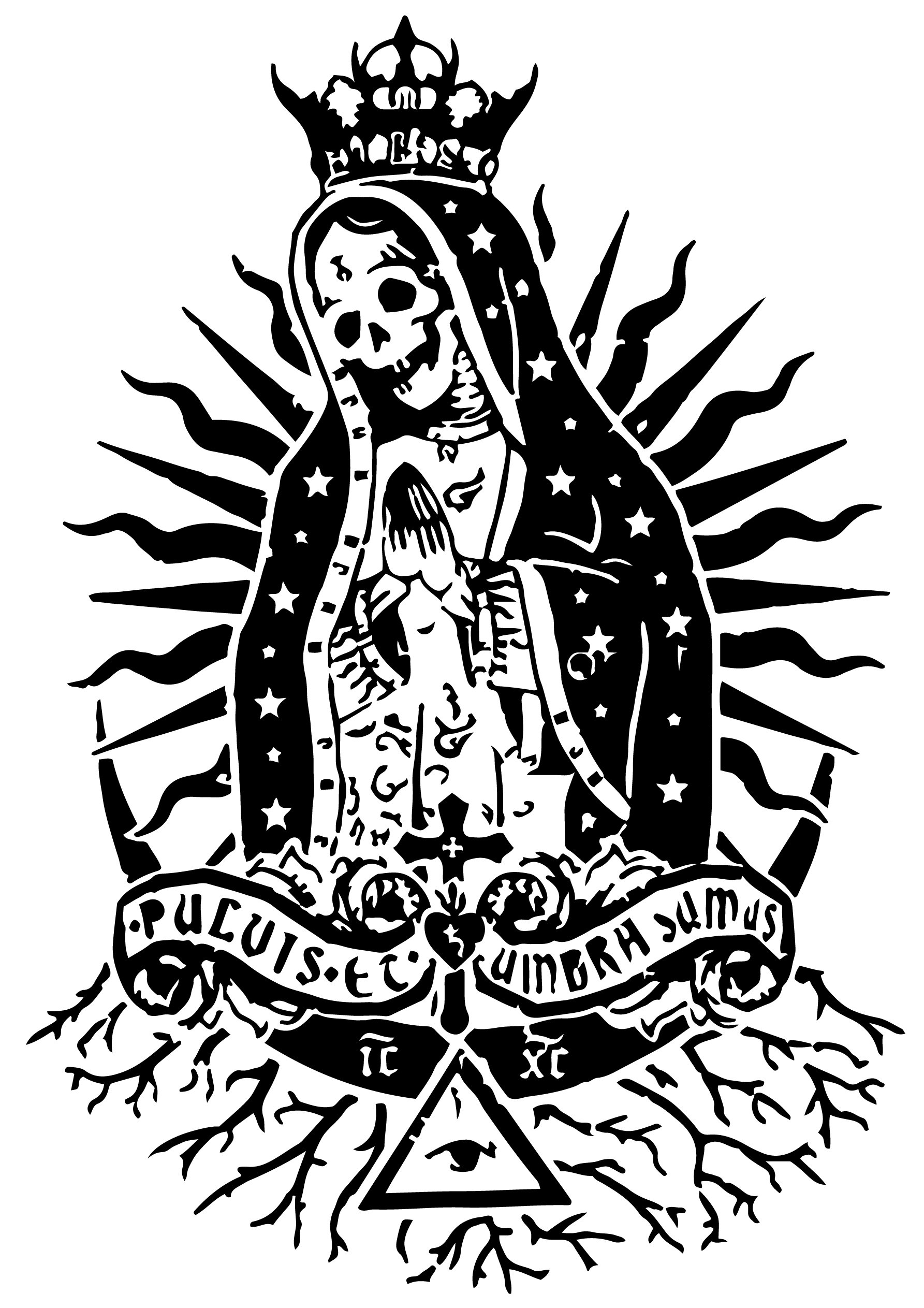 Santa Muerte SVG Saint of Holy Death Mini Bundle Cricut, Silhouette Png