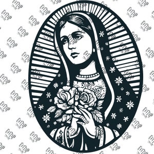 Our lady of Guadalupe SVG, Virgin of Guadalupe, holy mother of God, image of the virgin.