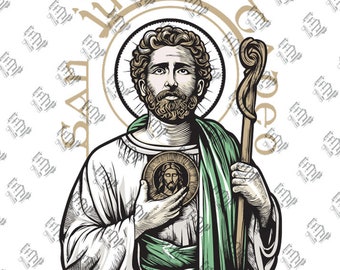 Saint Jude Tadeo svg, Saint Jude Png Sublimation, Saint Jude svg, Judas the Apostle svg, Judas Tadeo png, religious png, desing for t-shirt