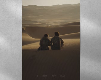 Dune movie poster, digital art, original design, digital download, wall art, movie print, poster art, Dune movie, Timothee Chalamet, Zendaya