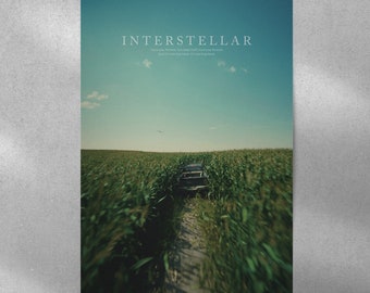 Interstellar movie poster, digital art, original design, digital download, wall art, movie print, poster art, Interstellar movie