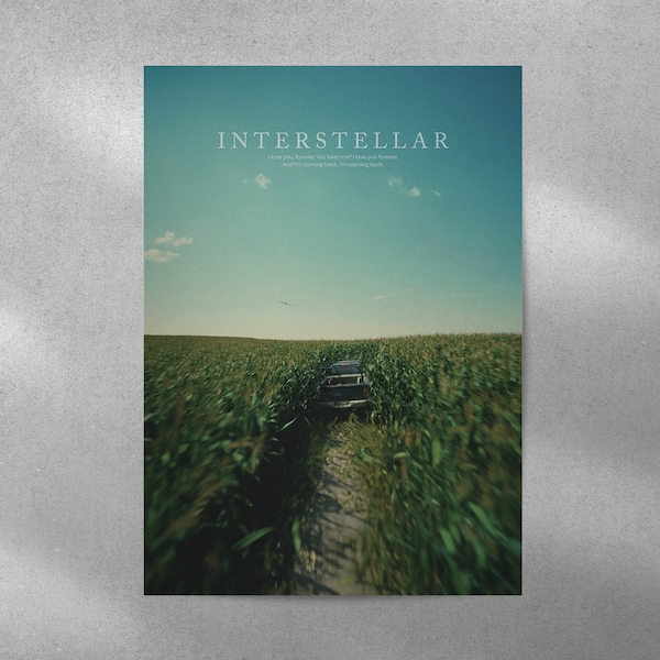 Interstellar movie poster, digital art, original design, digital download, wall art, movie print, poster art, Interstellar movie