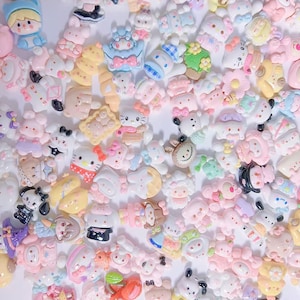 DIY Niedlichen Cartoon Charms Harz Cabochon Nagel Charms Phone Case Slime decoden
