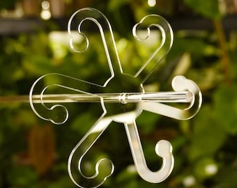 Alocasia Stem Hook Support With Stake for Heavy and Droopy Leaves