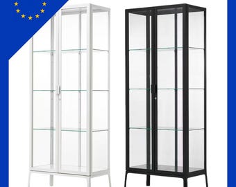 Juego de estantes acrílicos personalizados para estantes altos/transparentes para plantas de invernadero IKEA Milsbo con unidad de flujo de aire hexagonal ranurada y complementos modulares de panel perforado.