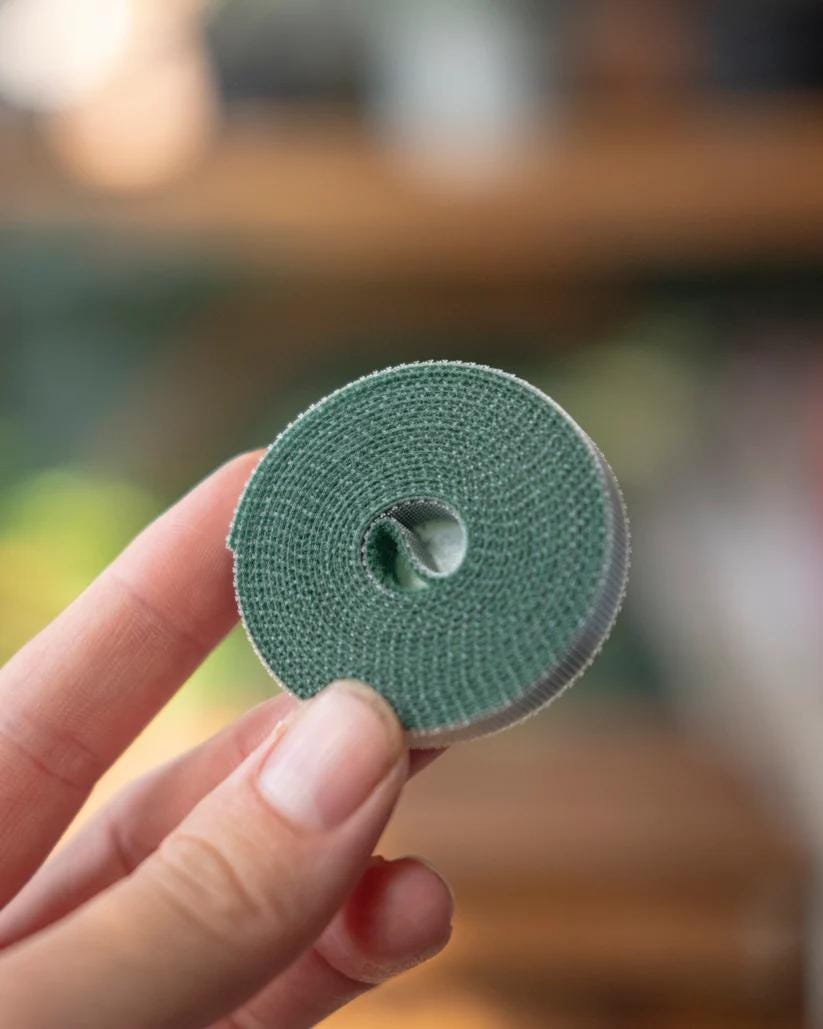 Reusable 2-Meter Velcro Plant Tie for Climbing Plants and Ideal for Moss Poles / Adjustable and Reusable Tape / Gardening Accessory