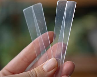 Paquete de 10 etiquetas acrílicas transparentes para plantas para etiquetar e identificar plantas (bolígrafo permanente disponible)