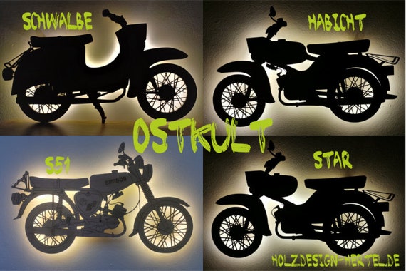 Simson S51, Simson Decoration, Simson Mural With Lighting, 2-stroke, Ddr,  Ostcult, Ostblech, S51, 