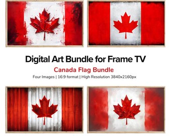 Frame TV Canada Flag Bundle | Four Digital Download Art Files | Canada | Canada Day | National Pride | Not the 51st State
