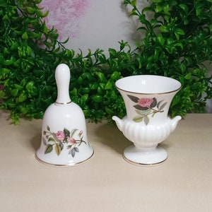 Wedgwood Hathaway Rose Bell and Mini Urn