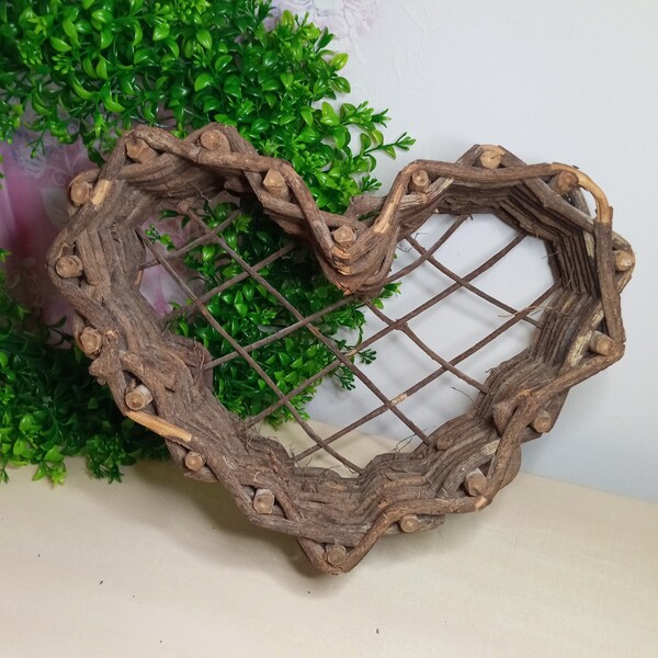 Grapevine Heart Etsy