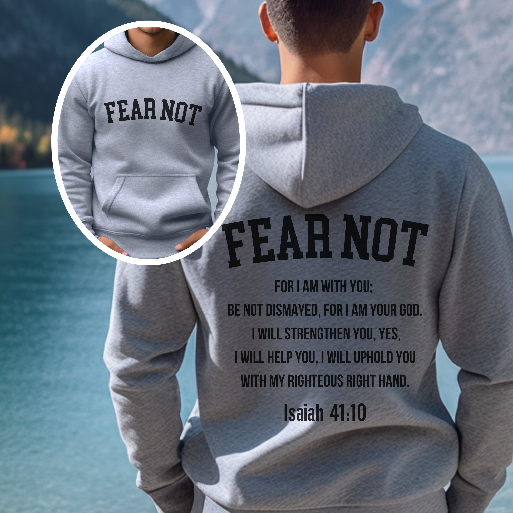 Scripture Hoodie for Men Faith Based Hoodie Christian Merch for Men ...