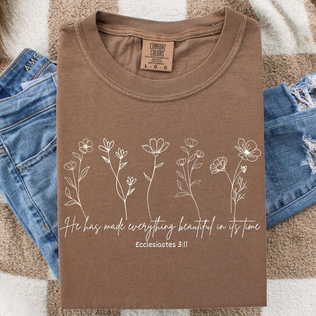 Bible Verse Top Christian Women Religious Clothing With Floral ...