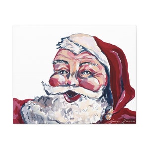 Hand-Painted Santa Canvas - Made By Barb - my special painting for you