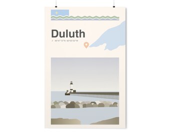 City of Duluth Minnesota Graphic Poster