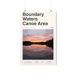 Boundary Waters Canoe Area Graphic Poster