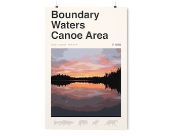Boundary Waters Canoe Area Graphic Poster