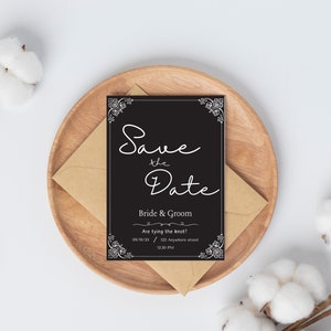 Save the date wedding invite
