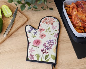 Oven Glove. Floral. Home Decor. Kitchen & Dining. Wedding and Party Decor.  Floral Oven Mitt. Potholder. 30 % Off. Free Shipping.