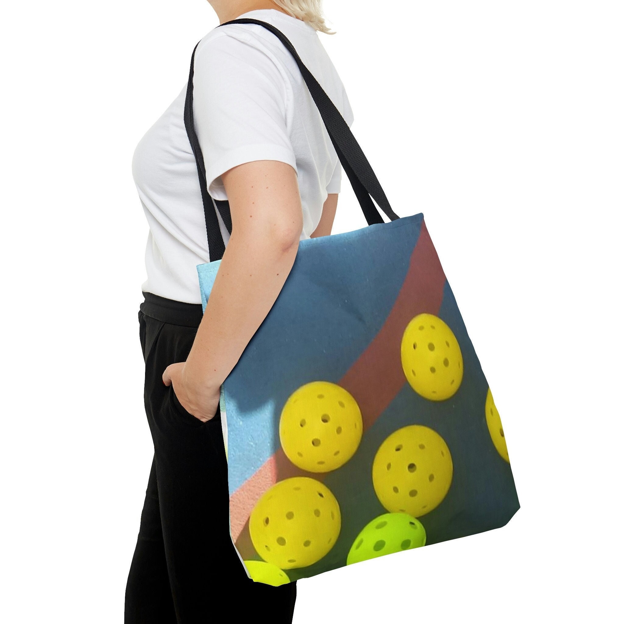 Tote Bag AOP. Pickleballs. Eco Friendly. Grocery Totes. Pickleball