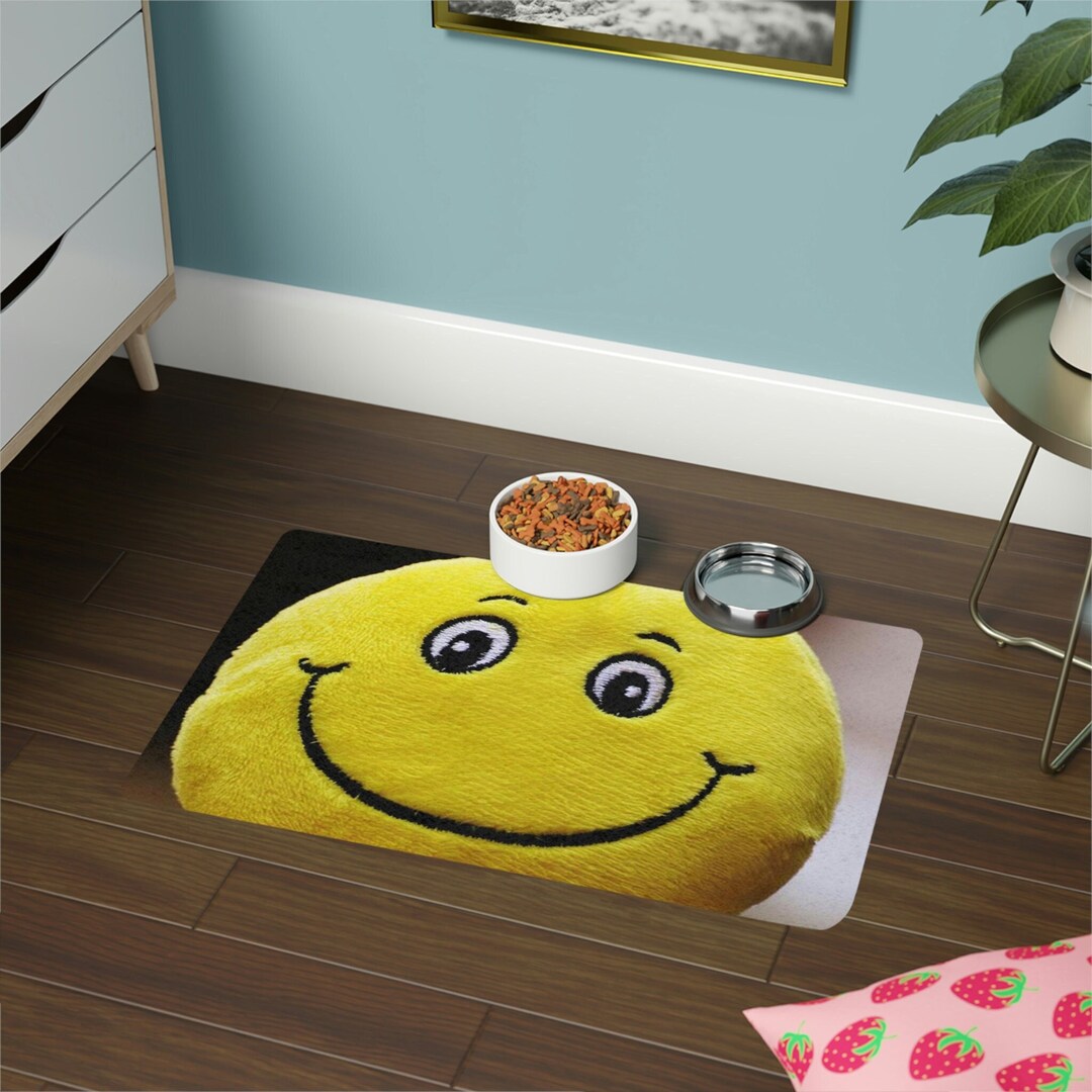 Pet Food Mat 12x18 Smiley Face. Pet Supplies. Pet Mats & Pads. Dog Feeding Mat. Cat Supplies