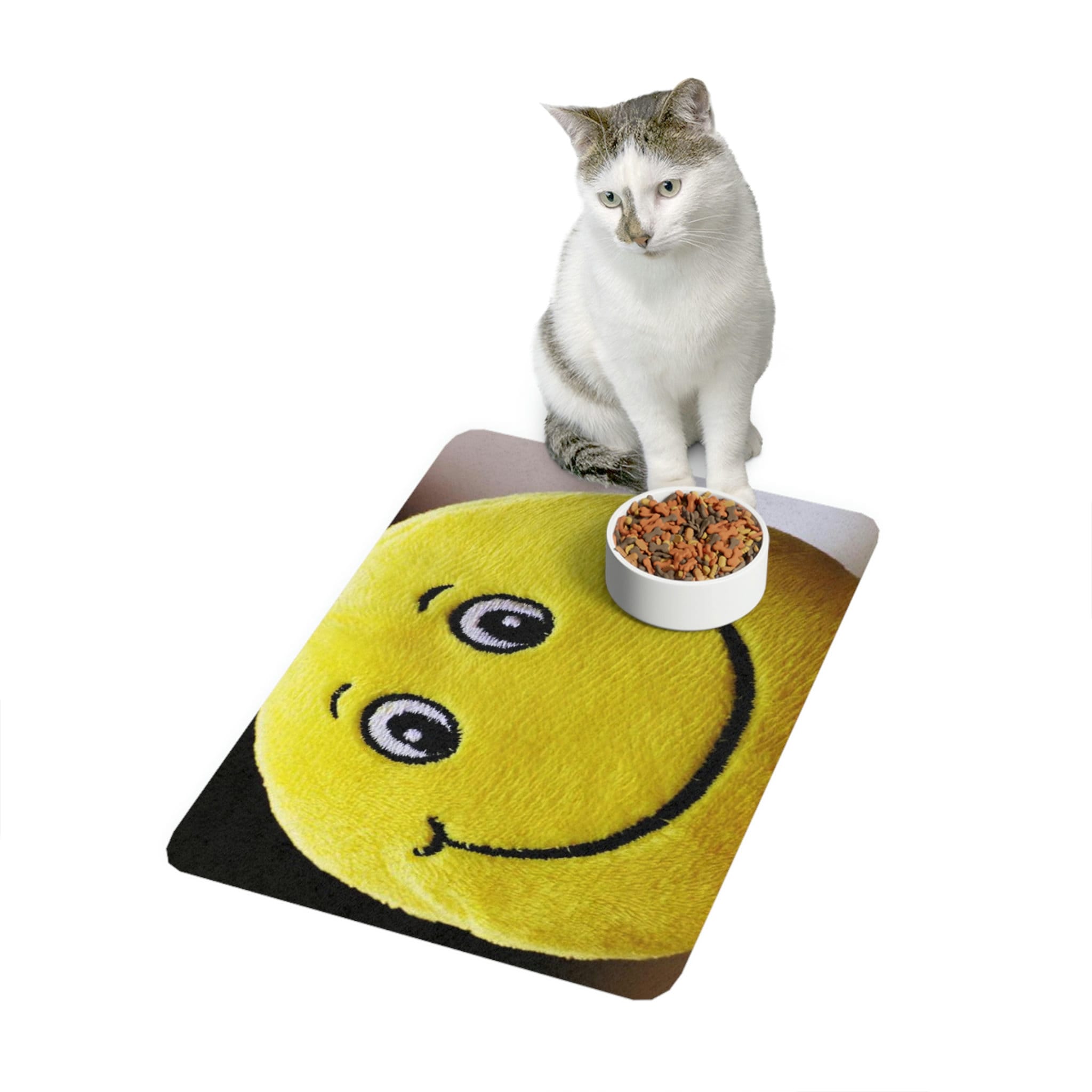 Pet Food Mat 12x18 Smiley Face. Pet Supplies. Pet Mats & Pads. Dog Feeding Mat. Cat Supplies