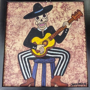 Dia de Los Muertos/ Day of the Dead art work large in frames