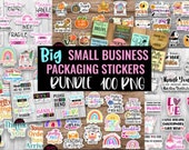 100 MEGA Packaging Stickers for Small Medium-sized Enterprises (SME) and Envelopes and Shipping Boxes-Thank You Message for Your Customers
