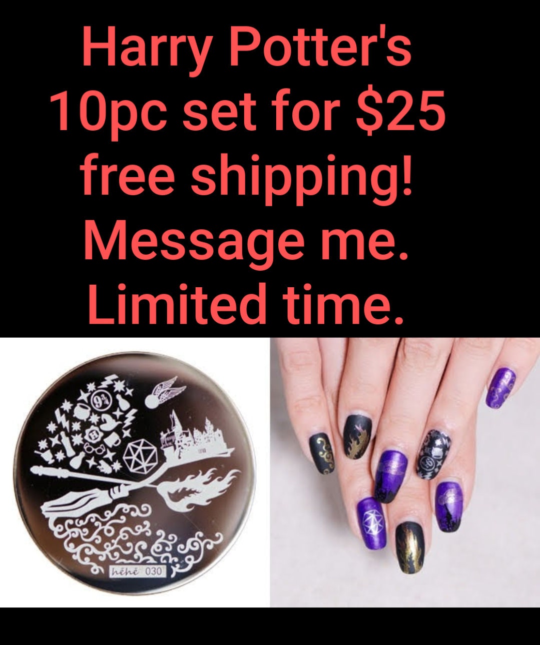 Harry Potter Nail Stamping Plate D. JL24