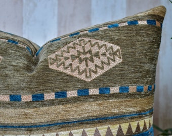 Beige bohemian Kilim pillow cover, Turkish throw pillow, Geometric Woven cushion cover, Textured euro sham cover, Kilim lumbar pillow case