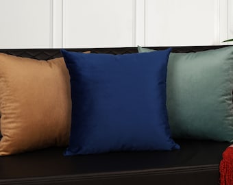 Solid Velvet Throw Pillow Cover • Modern Home Decor