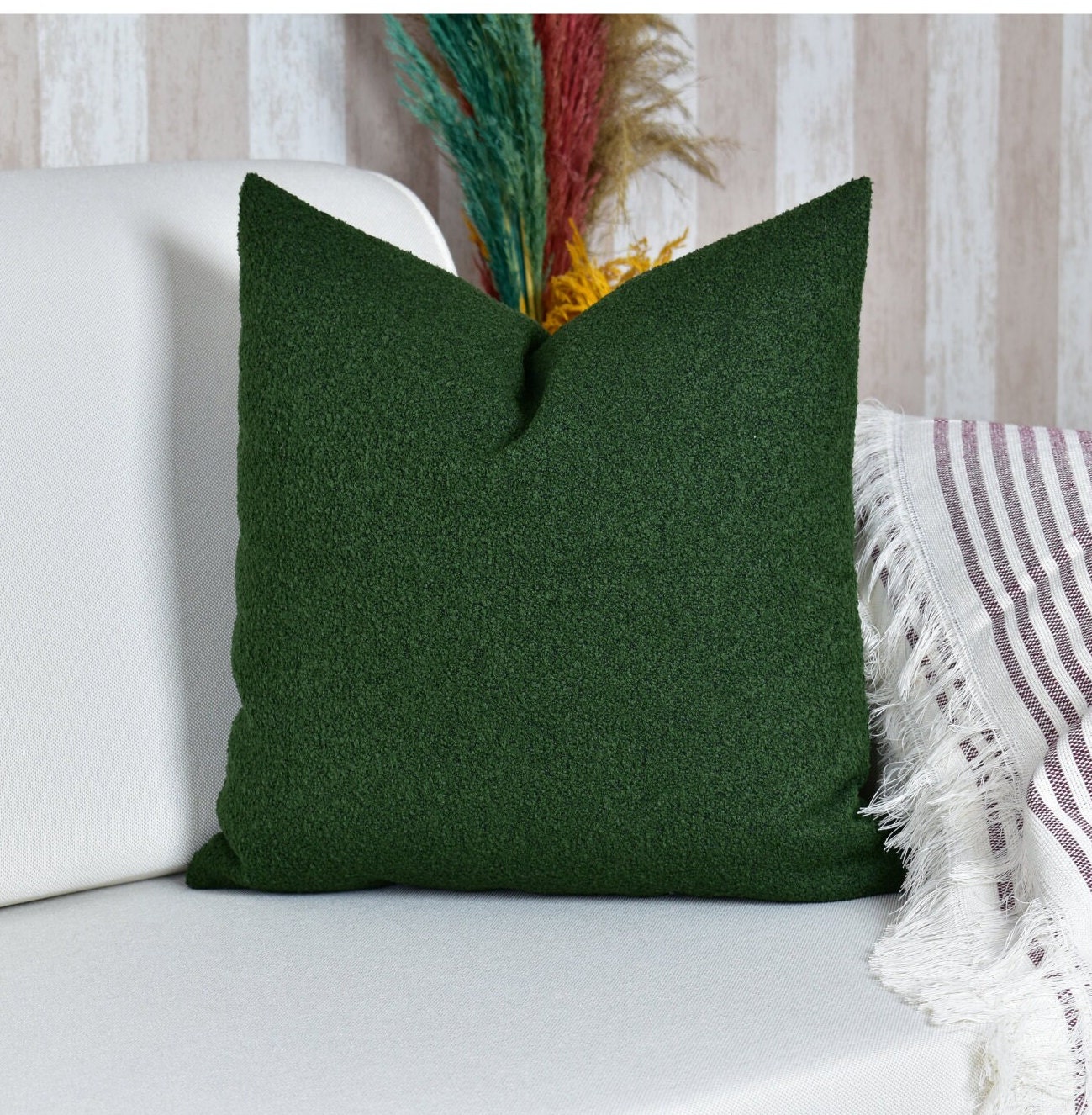 Pine Green Throw Etsy