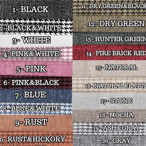 Piping Linen Pillow Cover: Decorative Throw Cushion, 20 Colors image 4