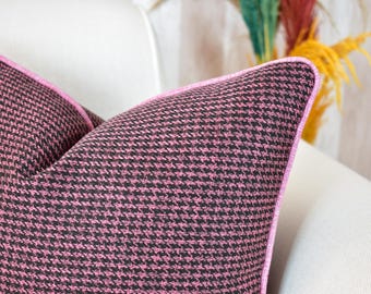 Linen Pillow Cover: Crow's Foot Design, All Sizes & Colors