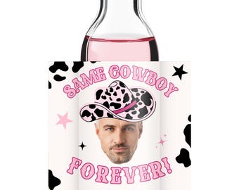 Pink Rodeo Personalised Mini Alcohol Labels & Bottles, Cowgirl Hen Do Favours, Bachelorette Party Gifts, Birthday Celebration Supplies