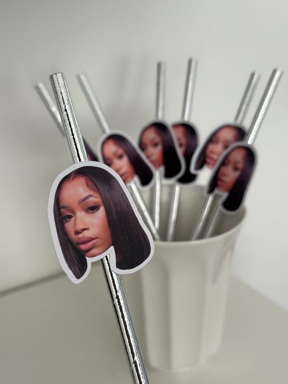 Personalised Face Straw Toppers & Straws, Custom Cocktail Party Decorations, Birthday Drink Accessories, Fun Bar Party Supplies, Party