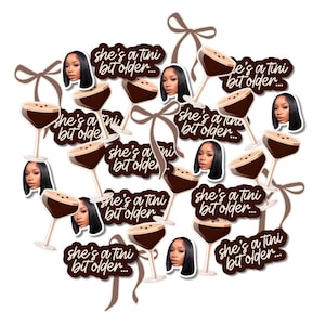Tini Bit Older Face Confetti, Espresso Martini, Personalised Party Décor for Birthdays, Martini Theme, Milestone Birthdays, Custom Photo