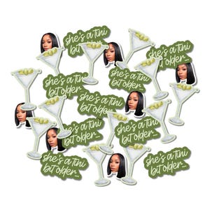 Tini Bit Older Custom Face Confetti, Personalised Party Décor for Birthdays, Martini Theme, Milestone Birthdays, Custom Photo