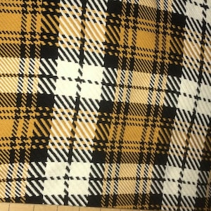 Irischer schwerer Tartan gelber Wollstoff in 150 cm Breite