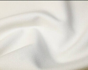 50cm Italian heavy white  wool / cashmere fabric ,150 cm wide