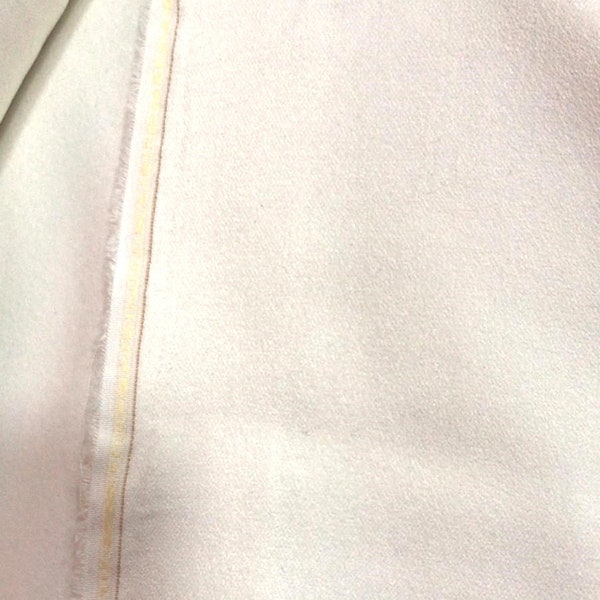 Italian heavy white wool fabric ,150 cm wide