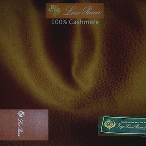 LORO PIANA  Cashmere Fabric. Brown fabric woven in ITALY.  Heavy  Material for Luxury Coat,  Jacket,  very soft finish 150cm wide