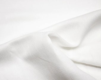 Tela de lino blanco puro irlandés, 150 cm de ancho