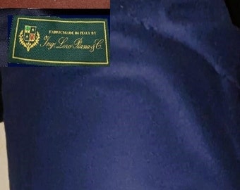 LORO PIANA Pure Cashmere Fabric. Navy fabric woven in ITALY.  Heavy  Material for Luxury Coat,  Jacket,  very soft finish